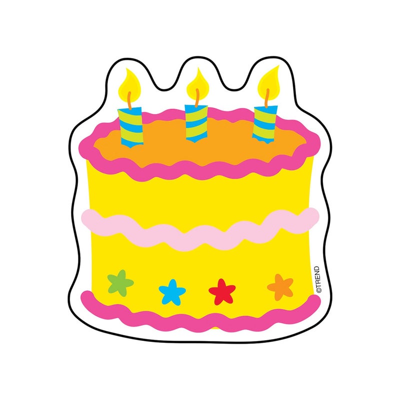 Trend Enterprises Trend Birthday Cake Mini Accents, Classroom Bulletin Board Cut Outs, 3 Inches, 36 Count - Image 1